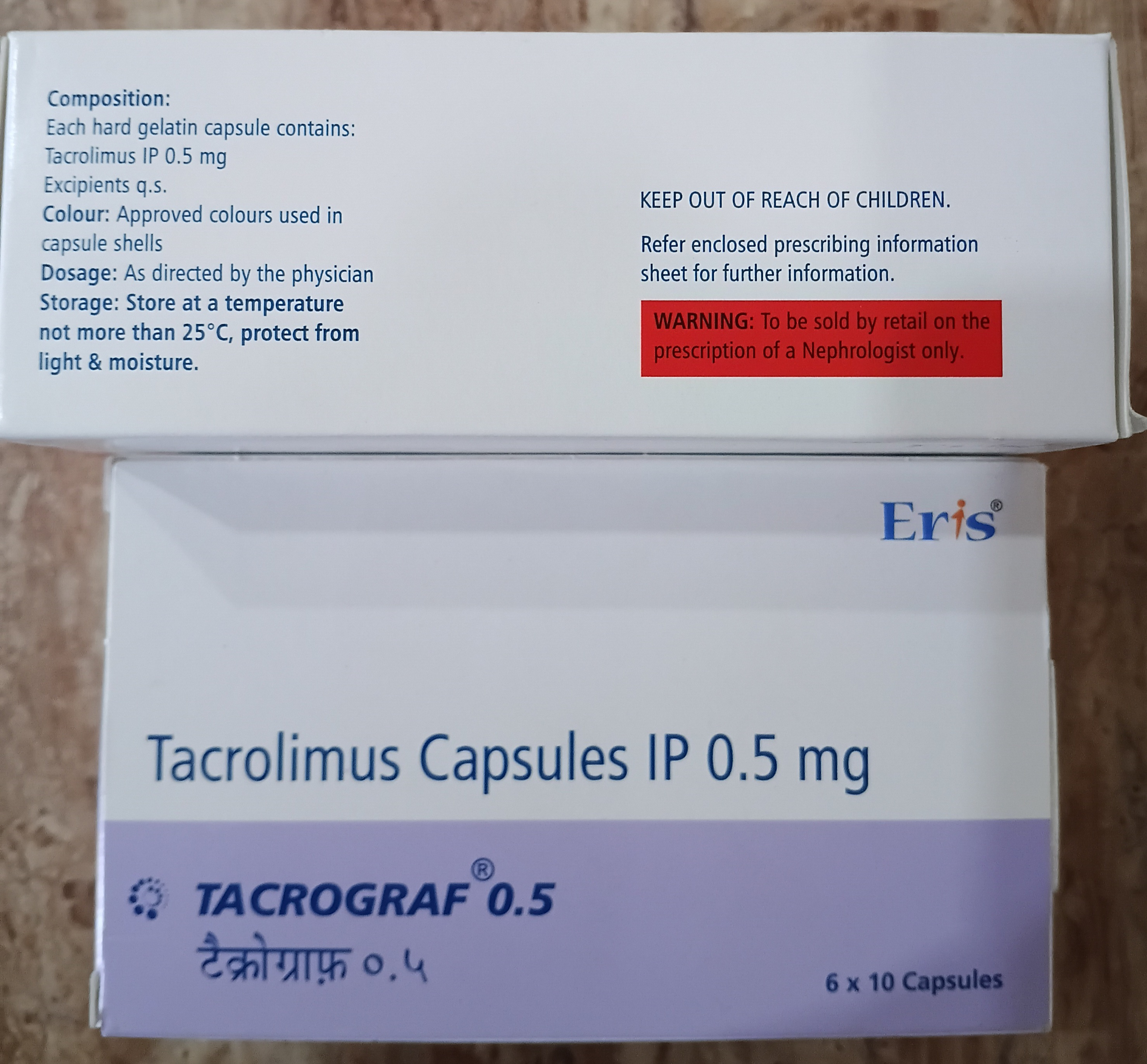 Tacrograf 0.5 mg