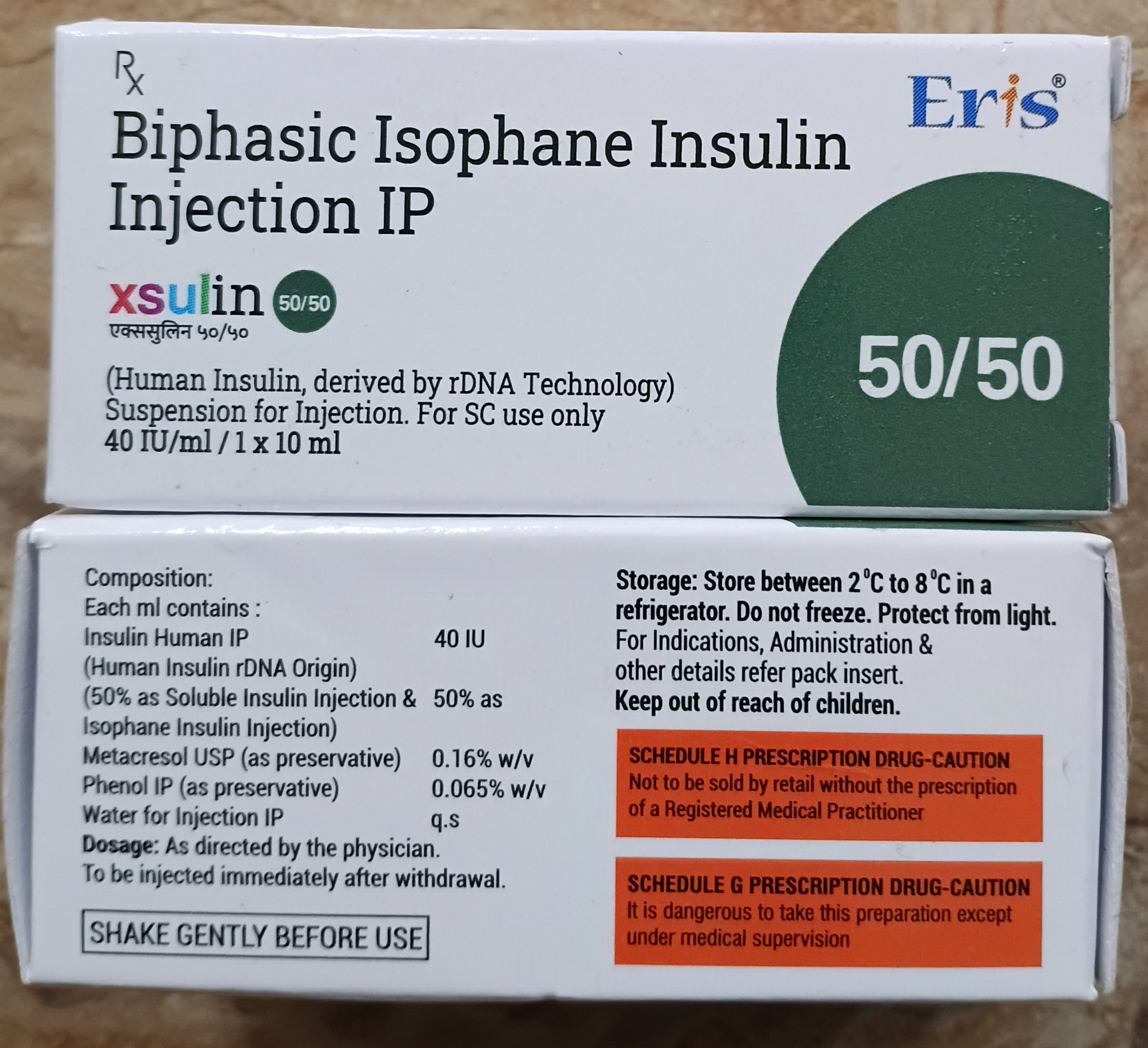 Xsulin 50/50 – 40 IU/mL, 10 mL Vial