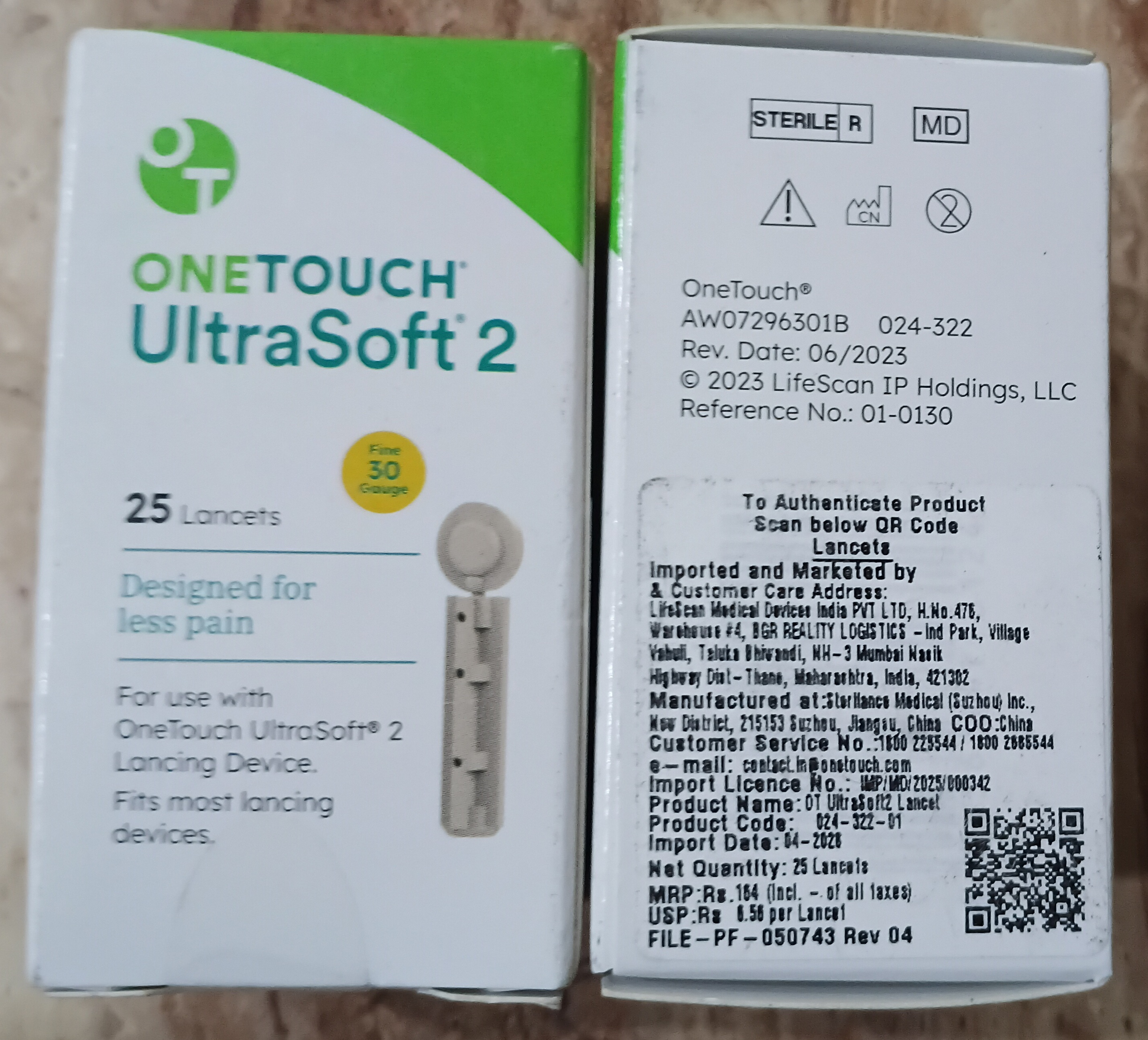 OneTouch UltraSoft 2 Lancets – 25