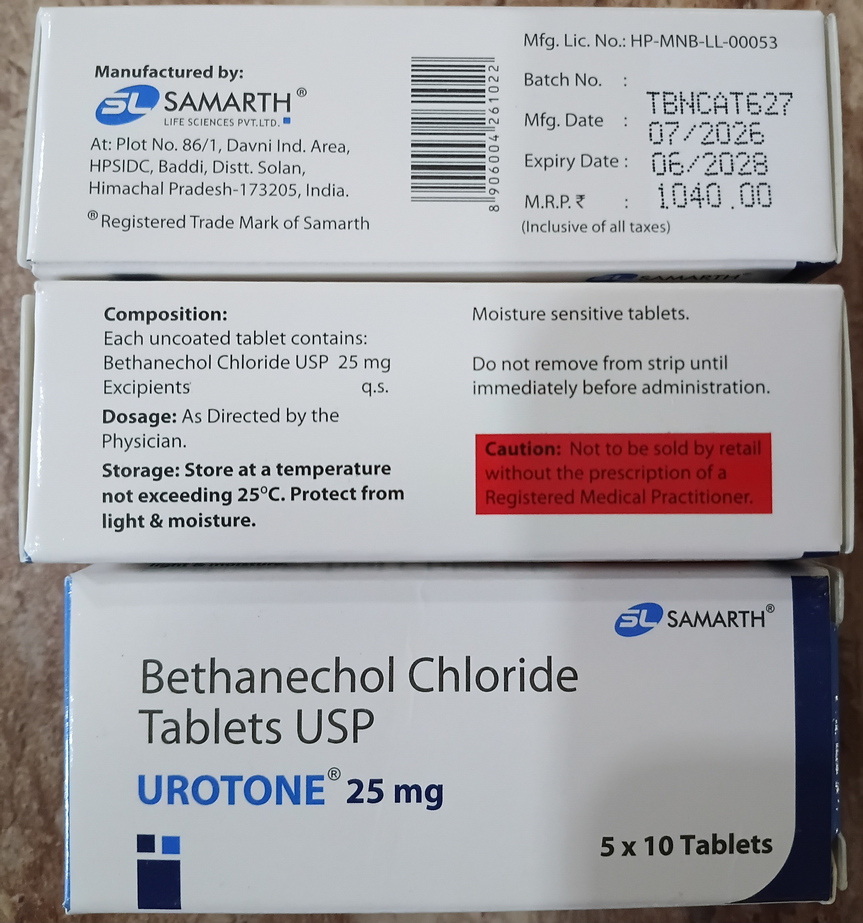 Urotone 25 mg