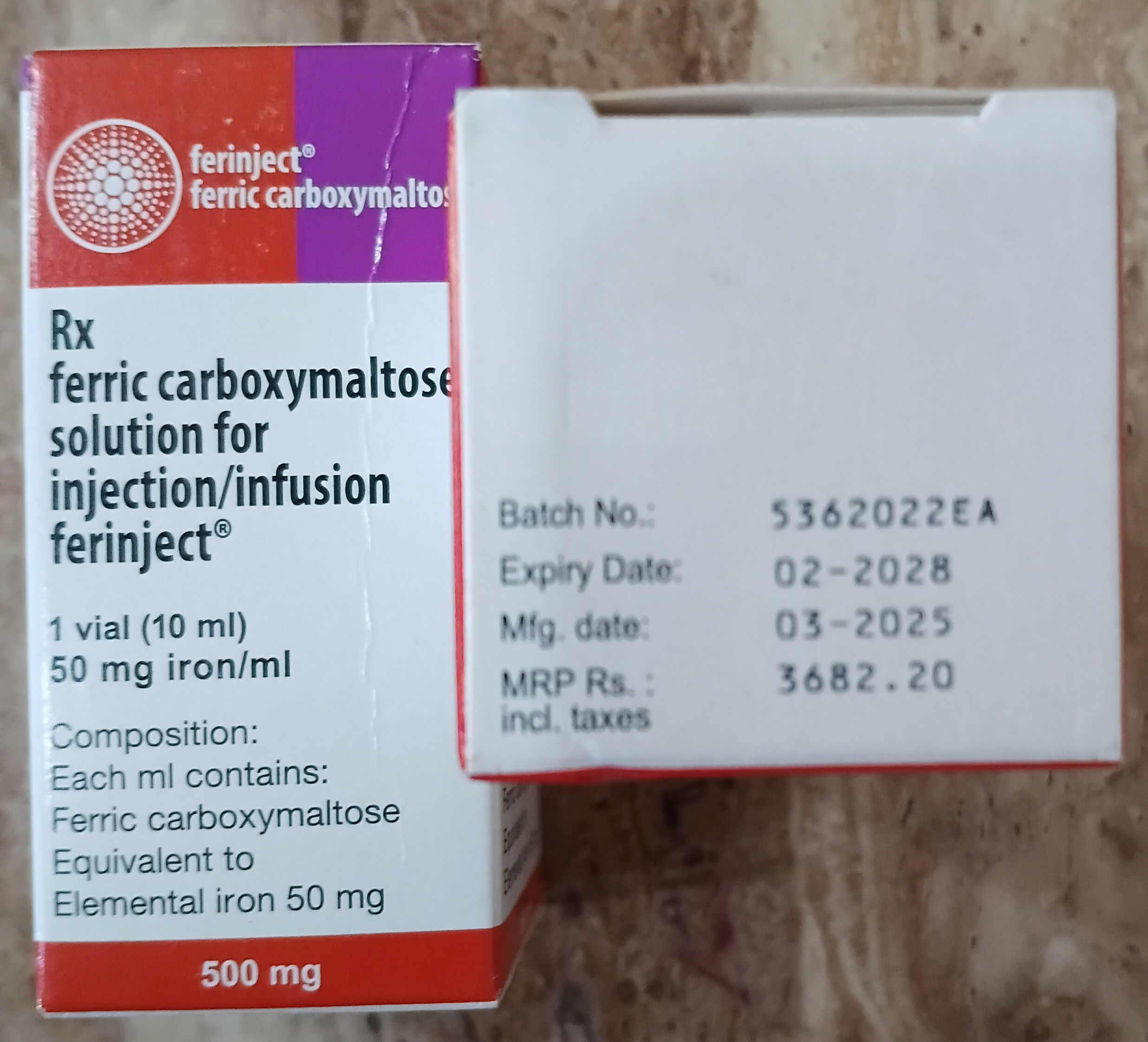 Ferinject 500 mg/10 mL