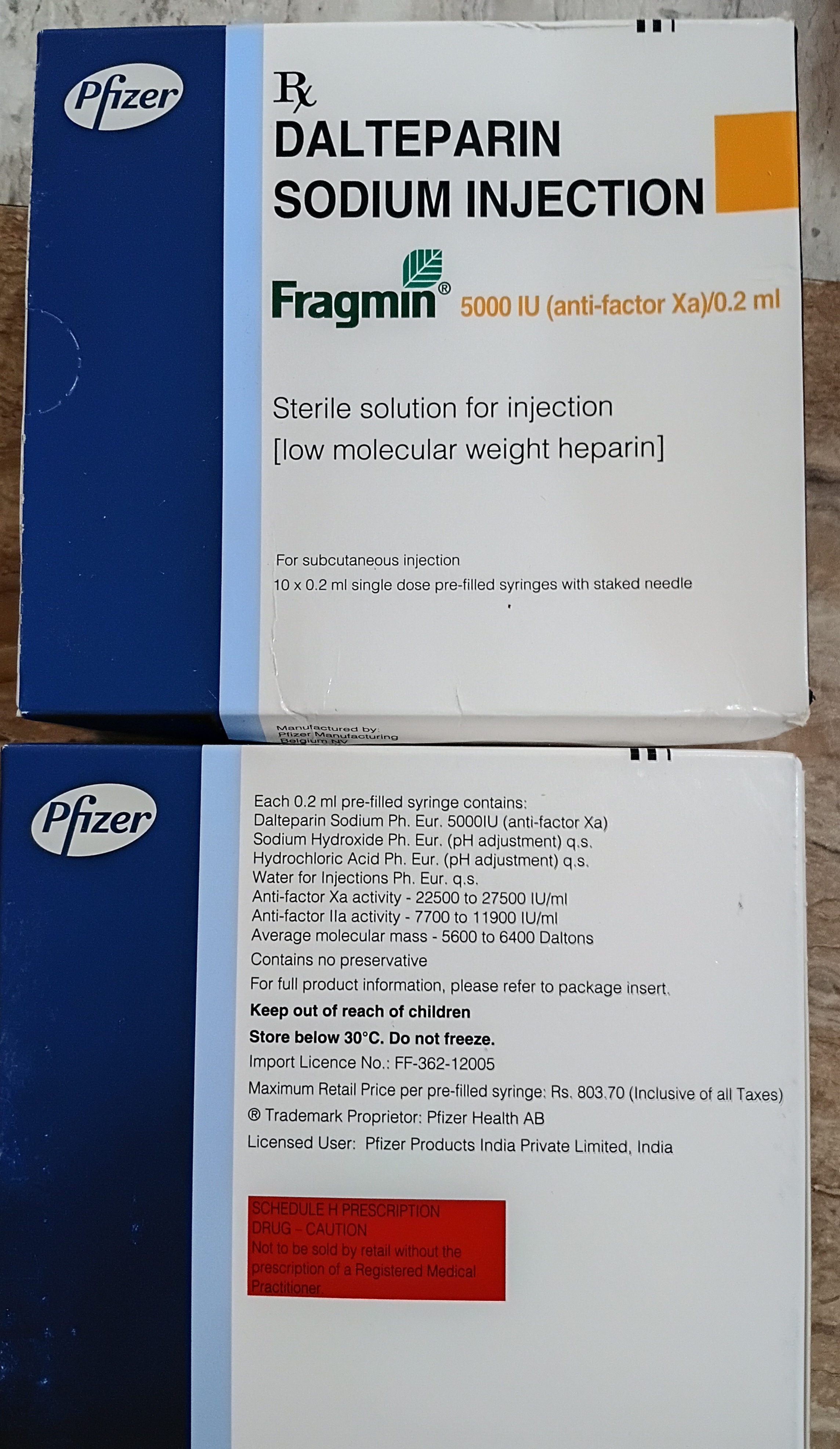 Fragmin (Dalteparin Sodium) 5000 IU