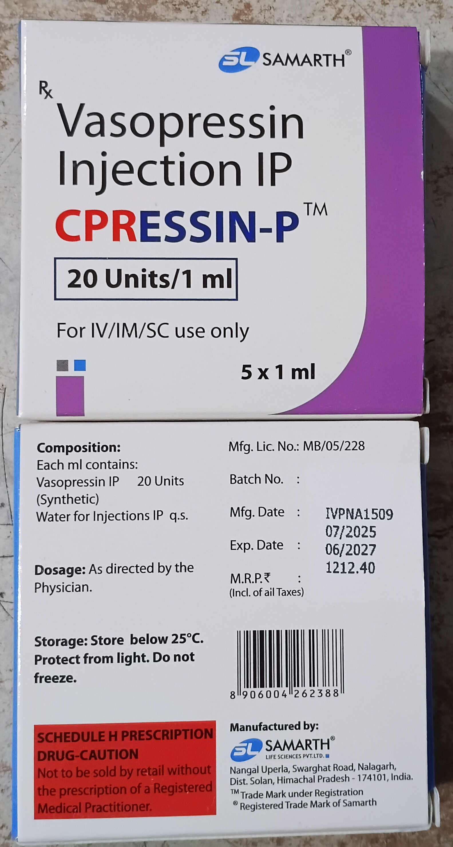 Cpressin-P 20 IU/mL