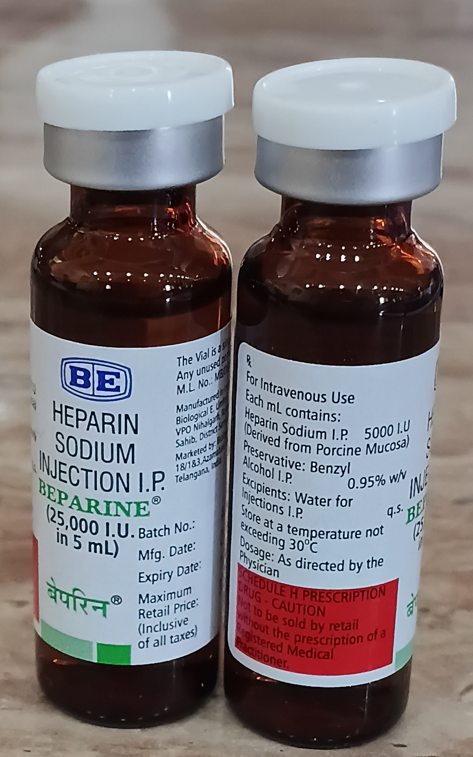 Heparin Sodium Injection 25,000 IU/5 mL