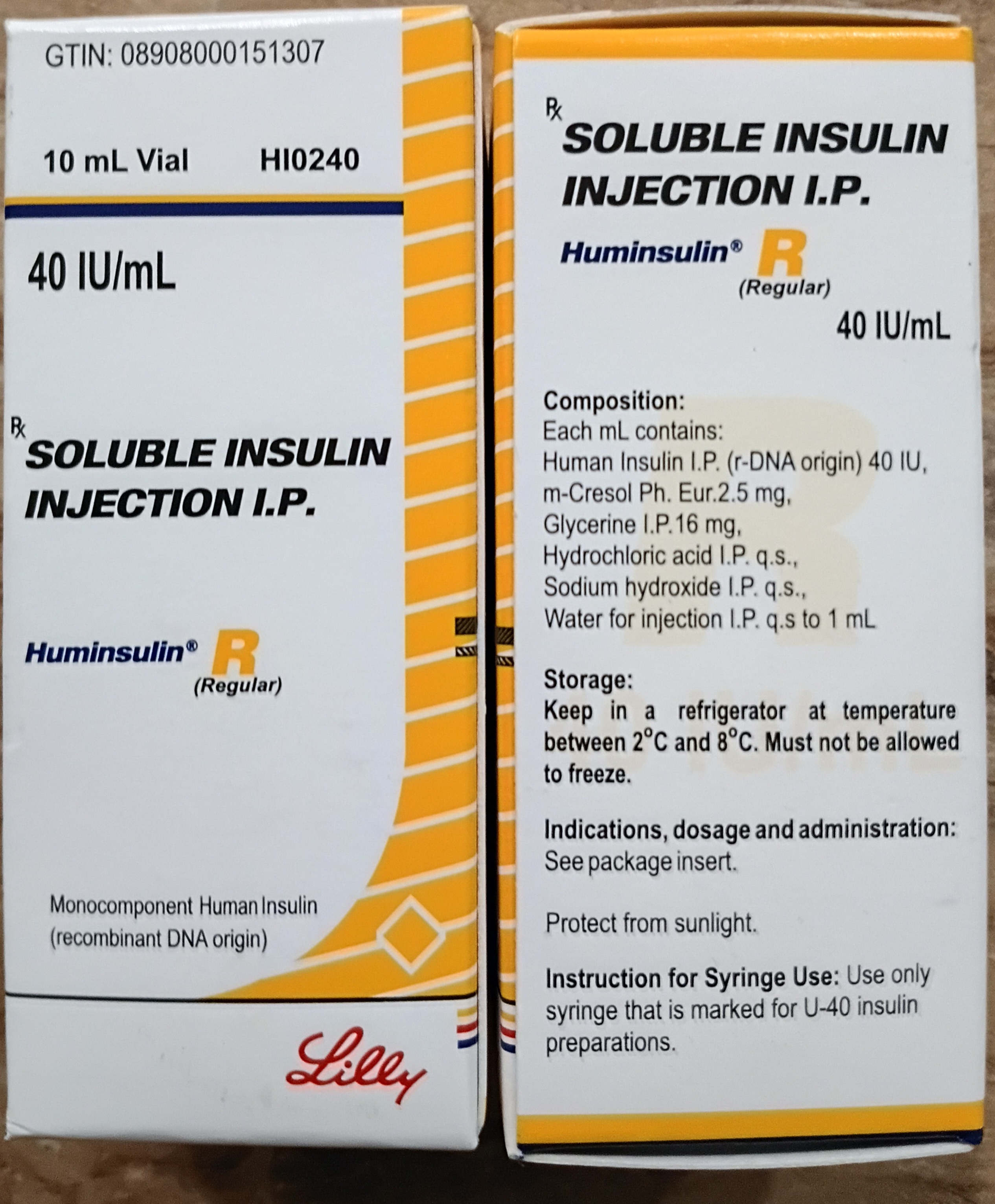 Huminsulin R 40 IU/mL