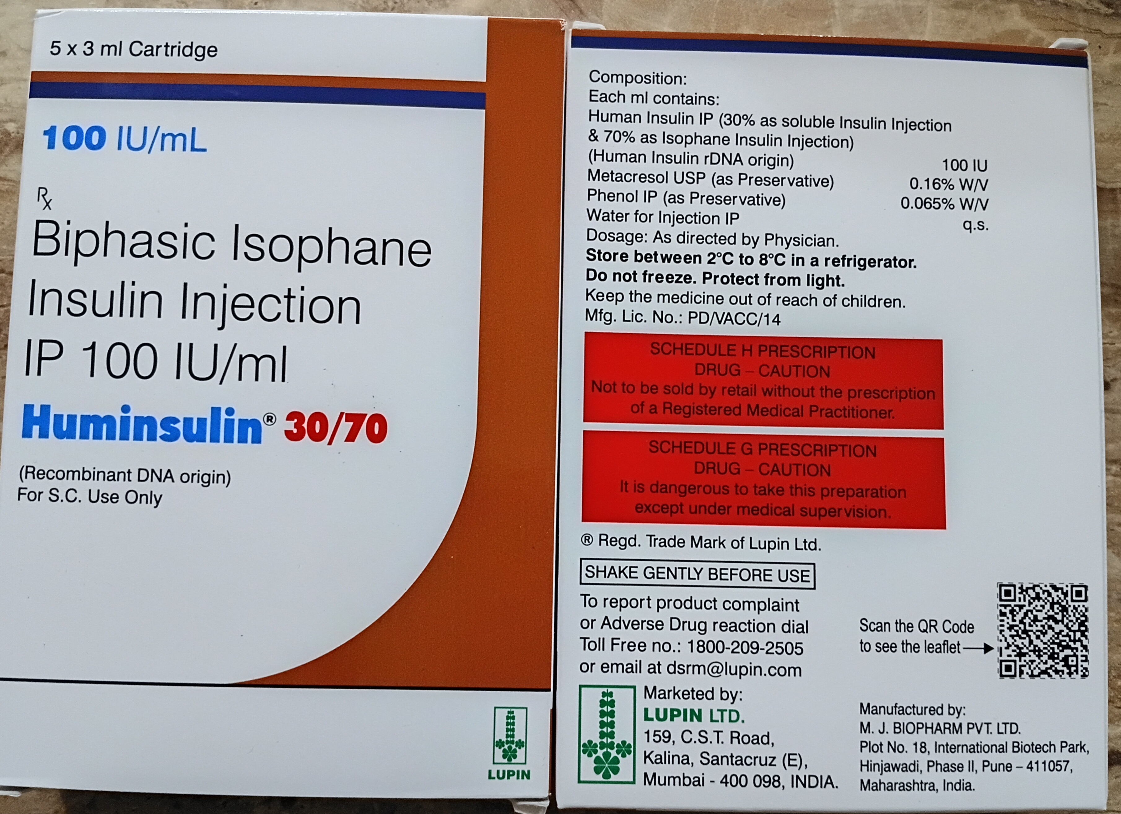 Huminsulin 30/70 — 100 IU/m