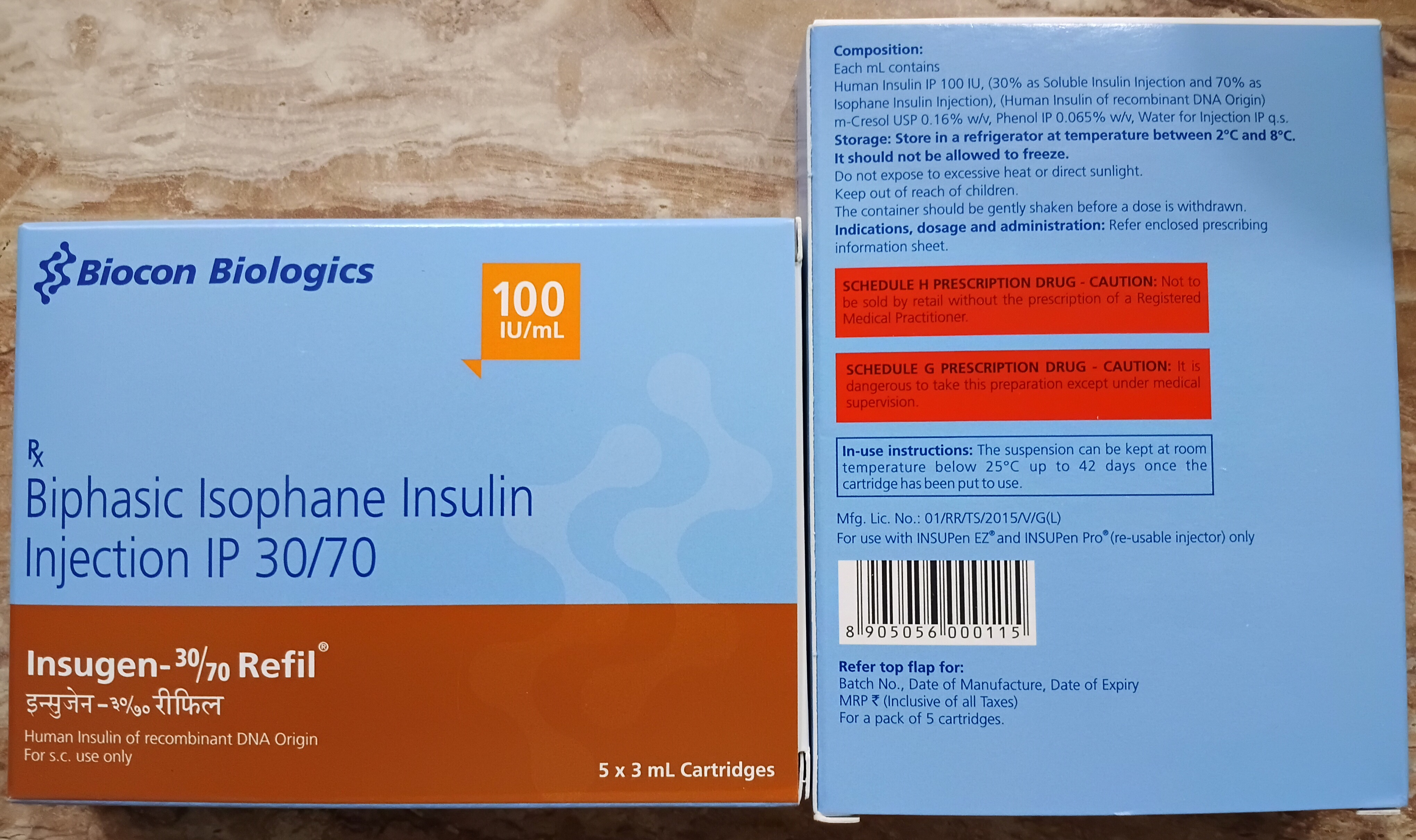 Insugen-30/70 Refil 100 IU/mL