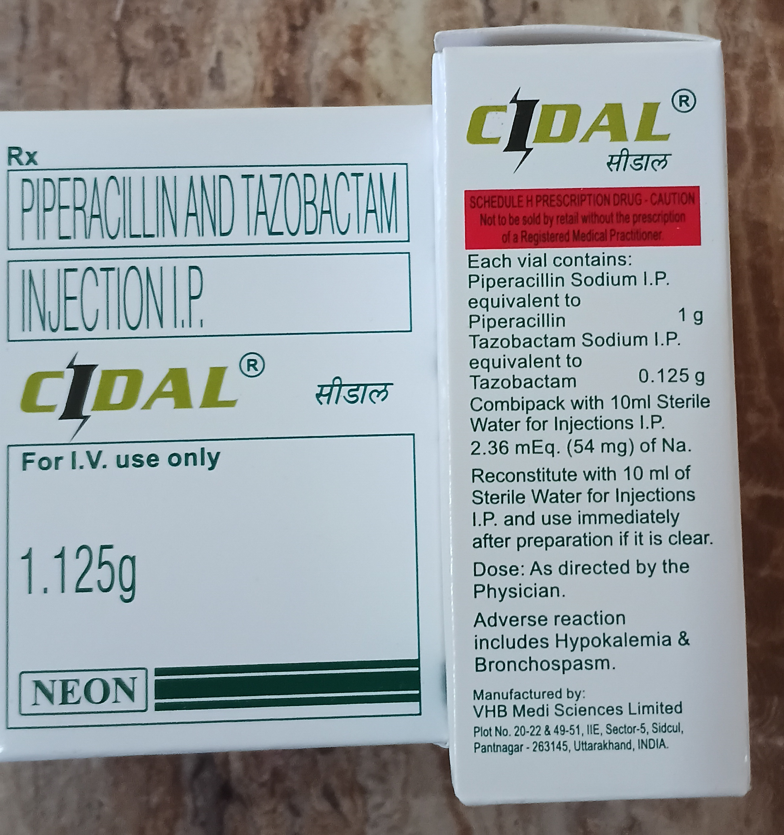 Cidal Piperacillin & Tazobactam 1.125 g