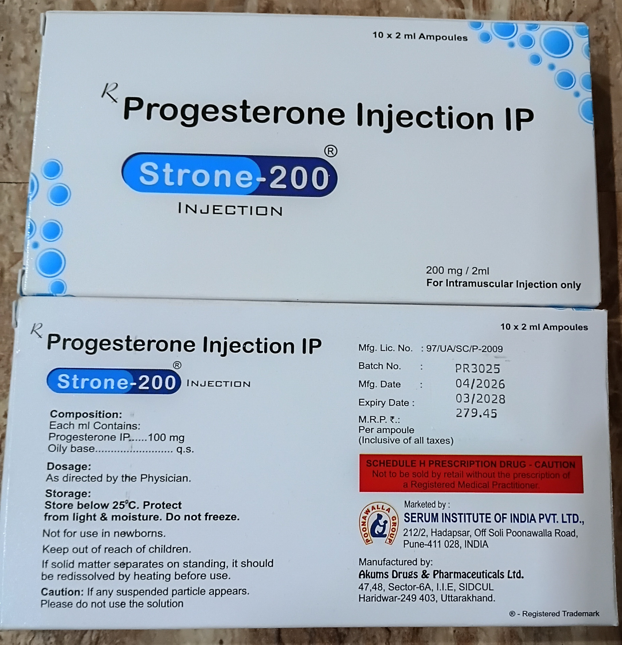 Strone-200 Injection – 200 mg/2 mL, 10 × 2 mL Ampoules