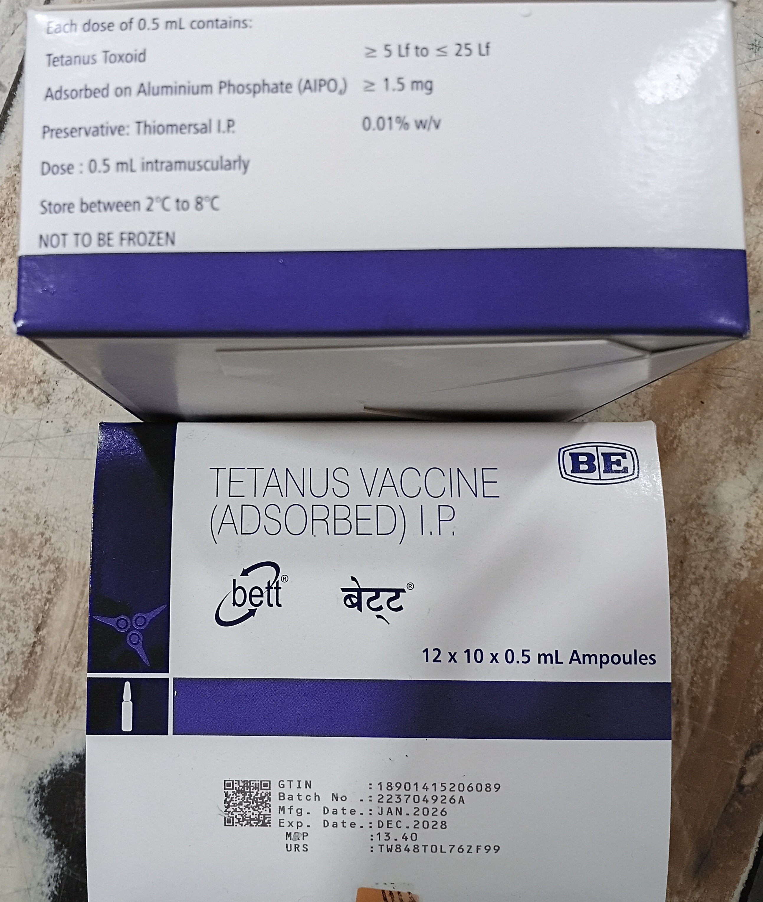 Tetanus Vaccine (Adsorbed) I.P.