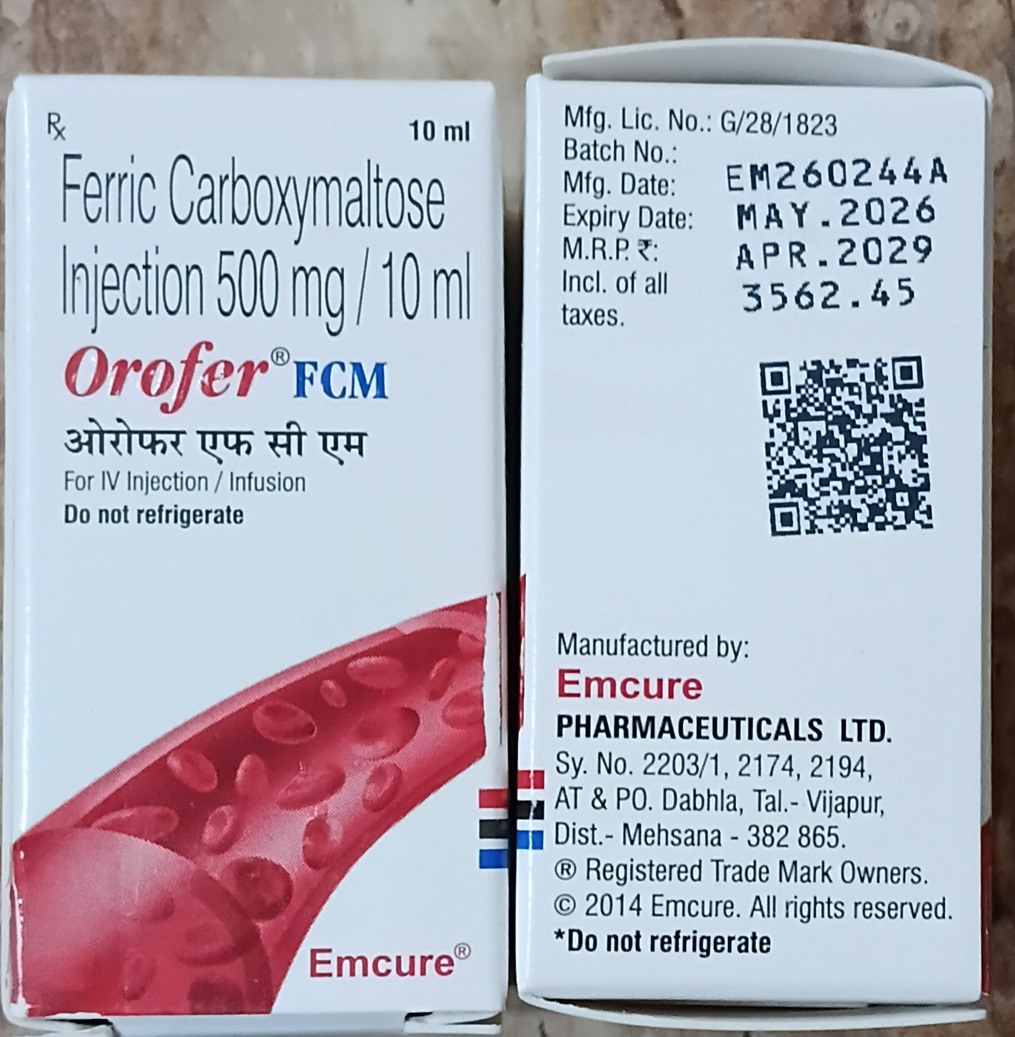 Orofer FCM 500 mg/10 mL