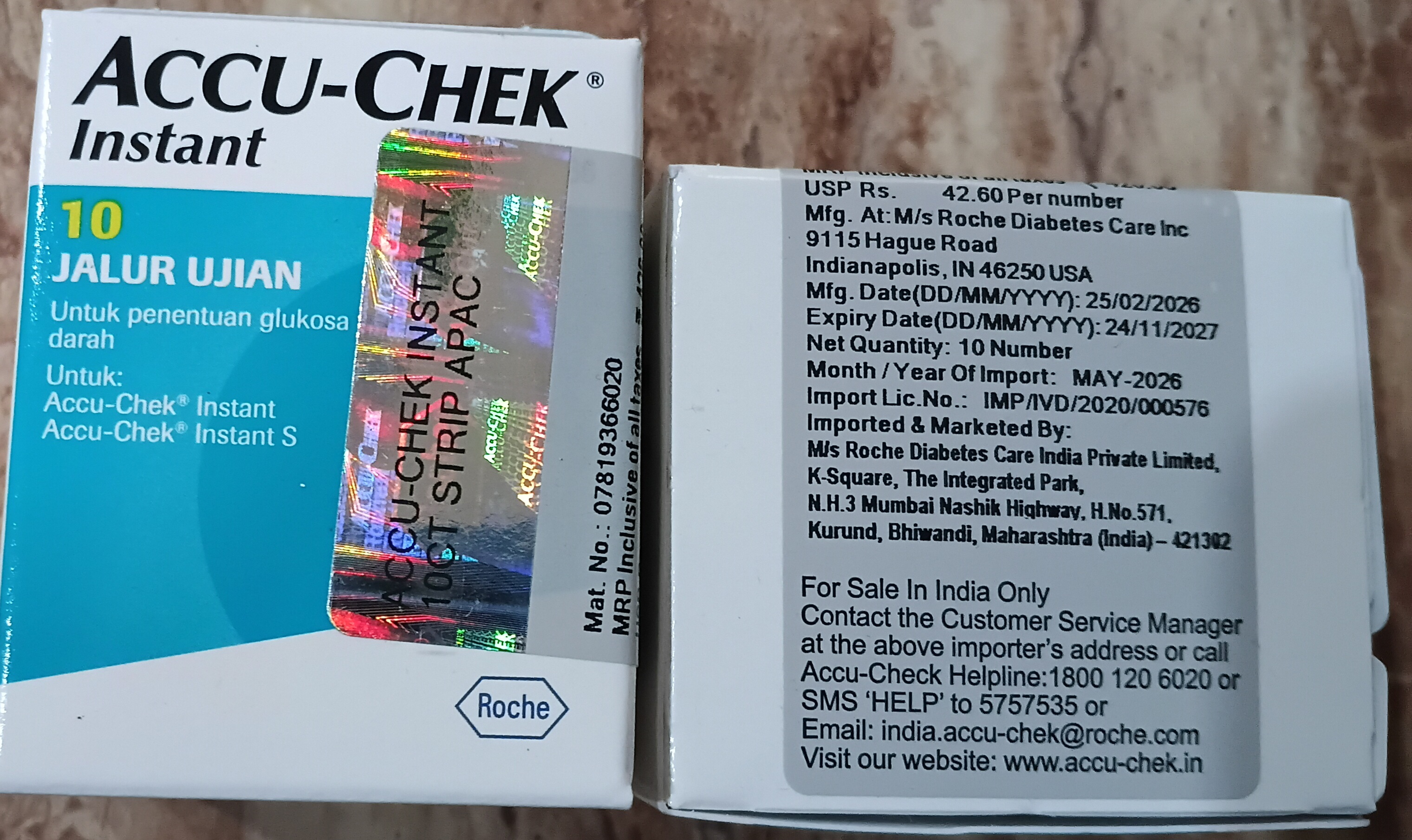 Accu-Chek Instant Test Strips – 10