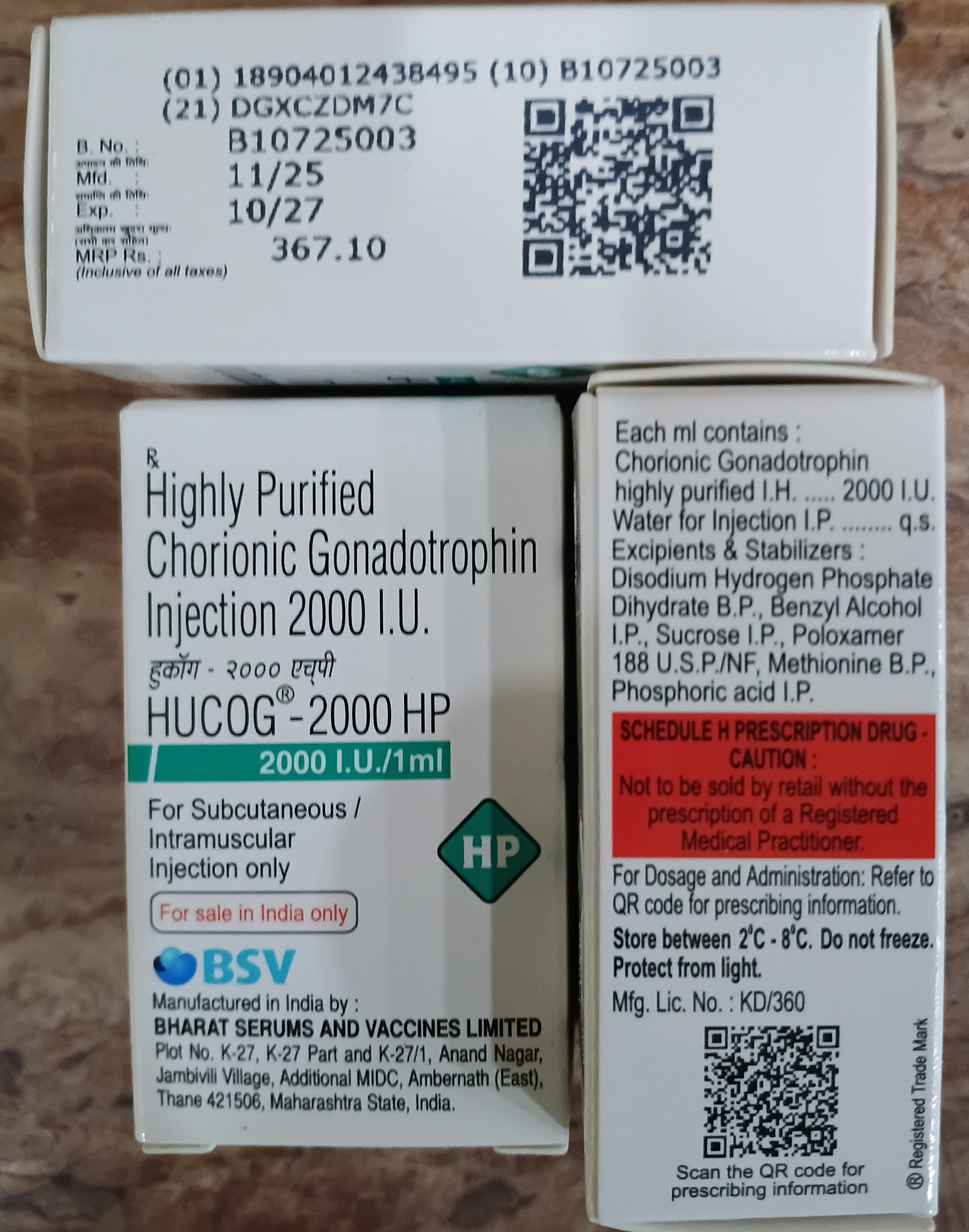 HuCOG-HP 2,000 IU